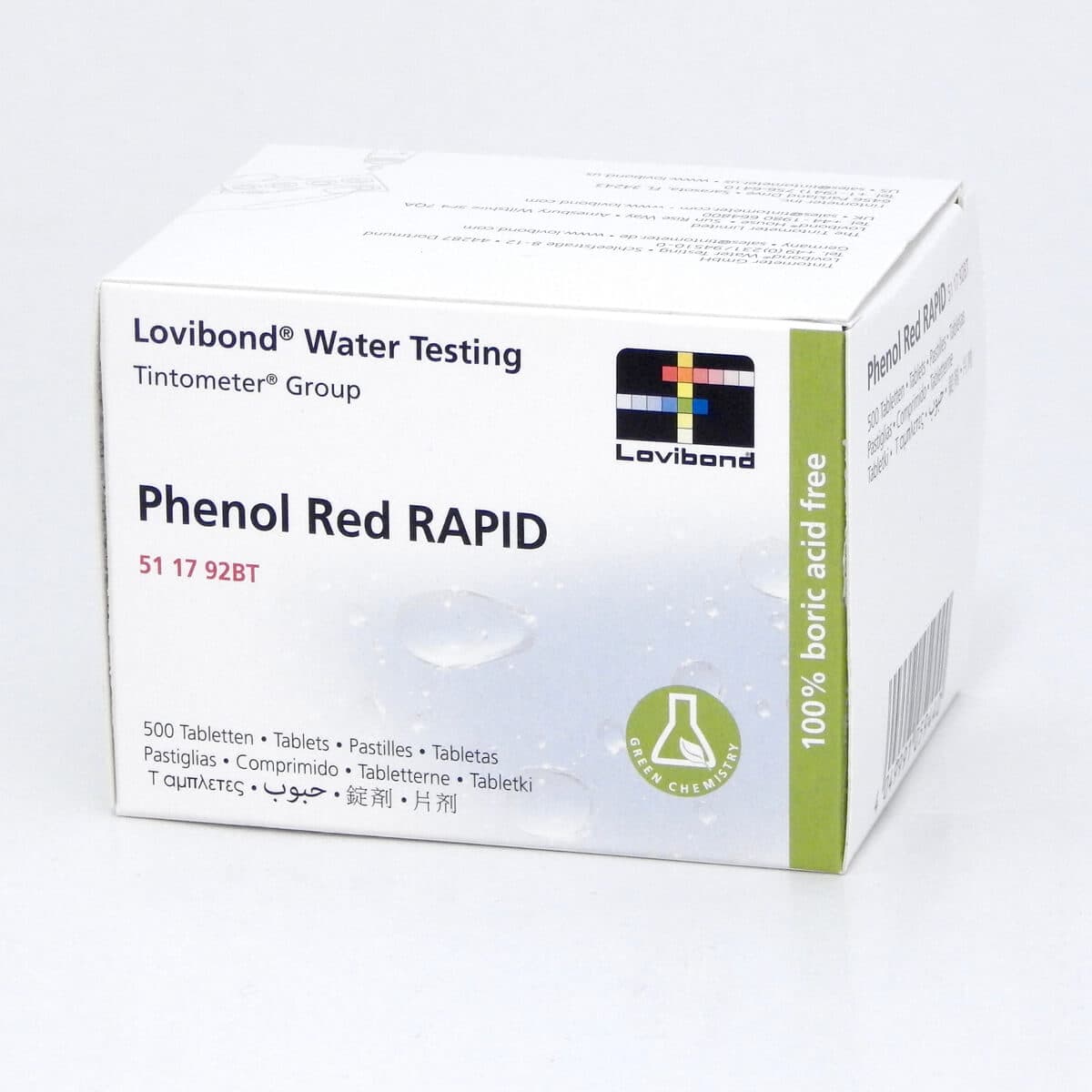 LOVIBOND pH PHENOL RED RAPID (500 PACK)